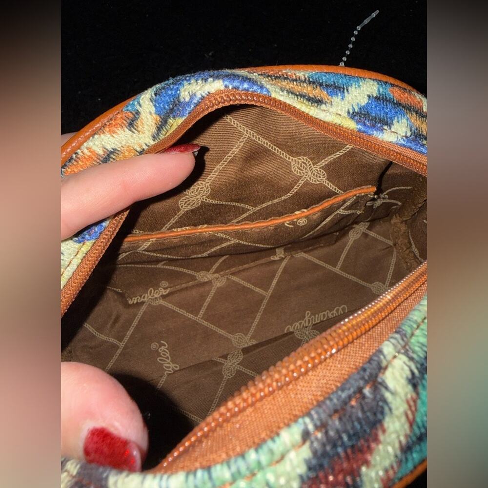 NEW WRANGLER CANVAS MULTICOLORED SOUTHWESTERN SATCHEL HANDLES & DETACHABLE STRAP - Picture 12 of 16